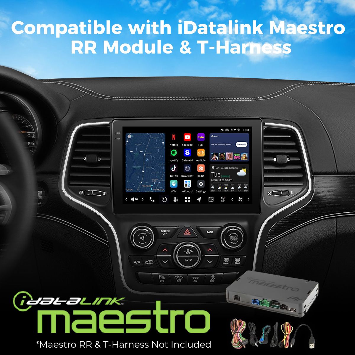 VISION 10.1” Custom-Fit Car Stereo for Jeep Grand Cherokee with