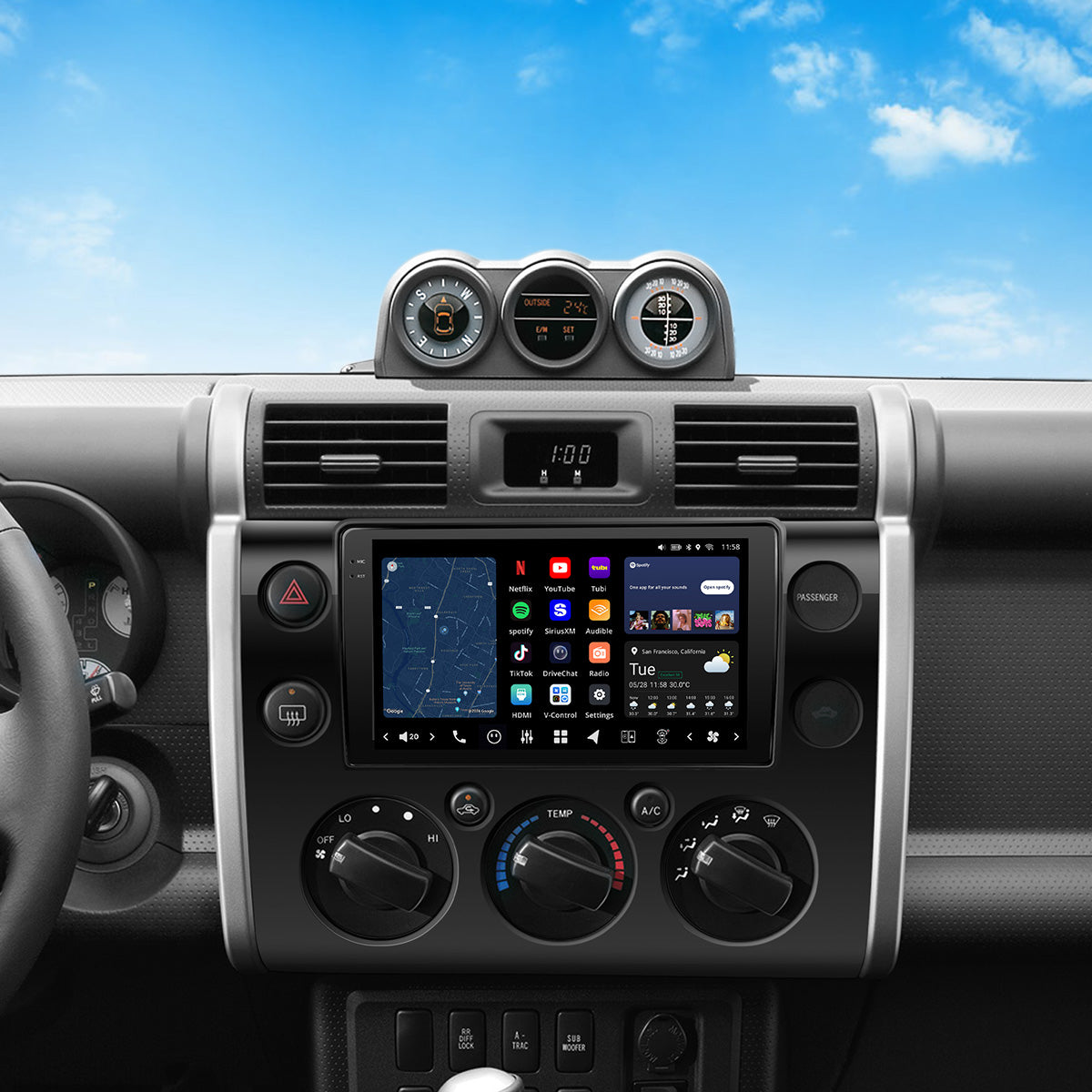 VISION 9” Custom-Fit Car Stereo for Toyota FJ Cruiser 2007-2014