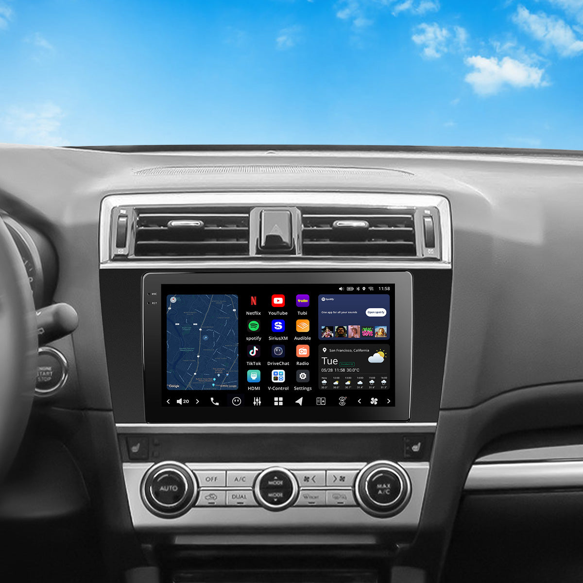 VISION 9” Custom-Fit Car Stereo for Subaru Outback 2015-2017 – VINLAND