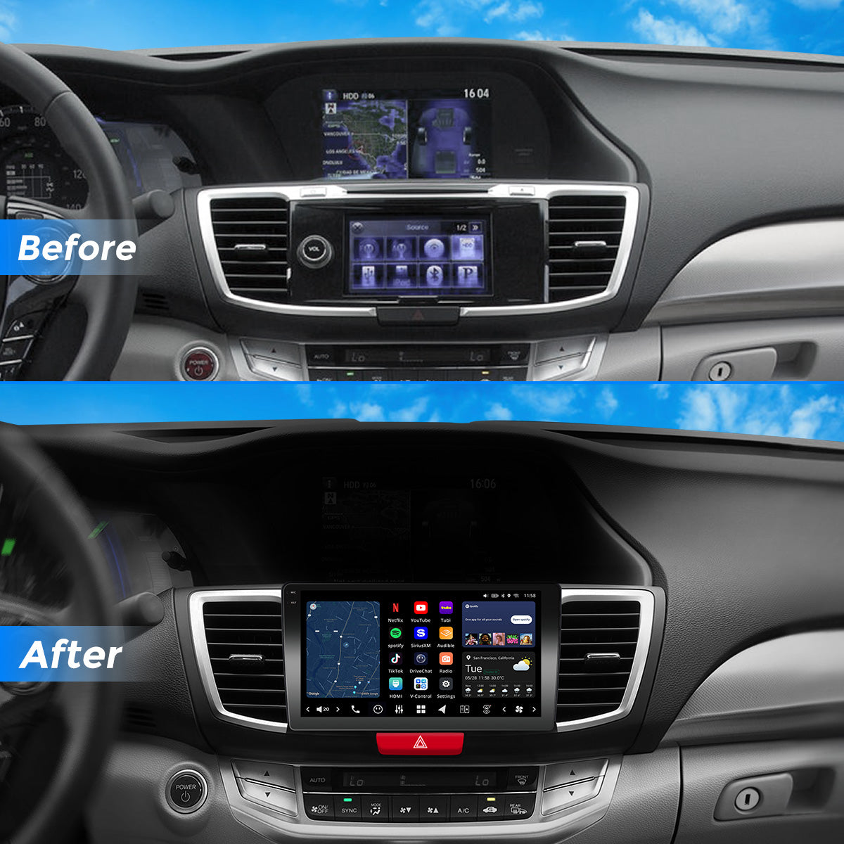 VISION 10” Custom-Fit Car Stereo for Honda Accord 2013-2015 – VINLAND
