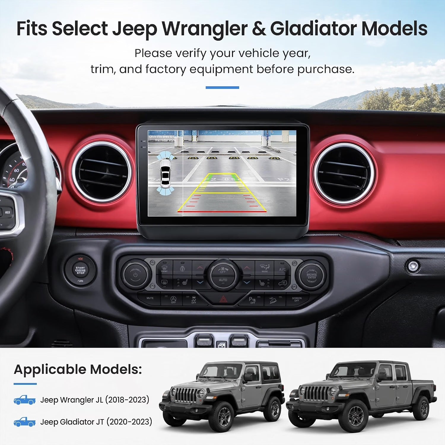 Vinland OEM Backup Camera Retention Interface for Jeep Wrangler JL
