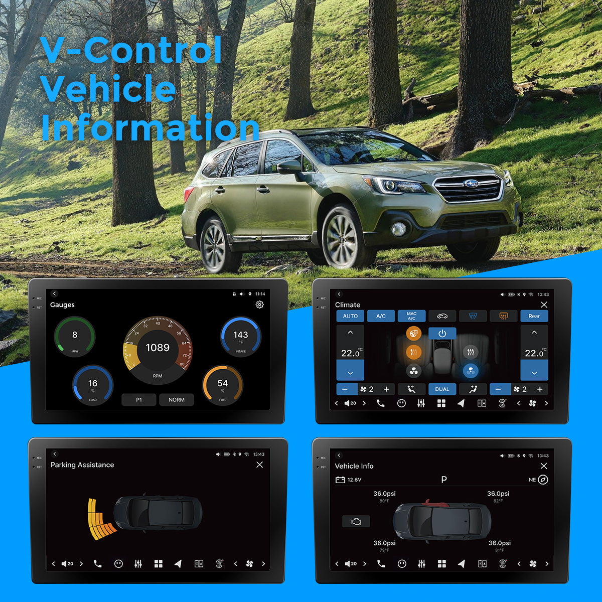 VISION 9” Custom-Fit Car Stereo for Subaru Outback 2015-2017 – VINLAND