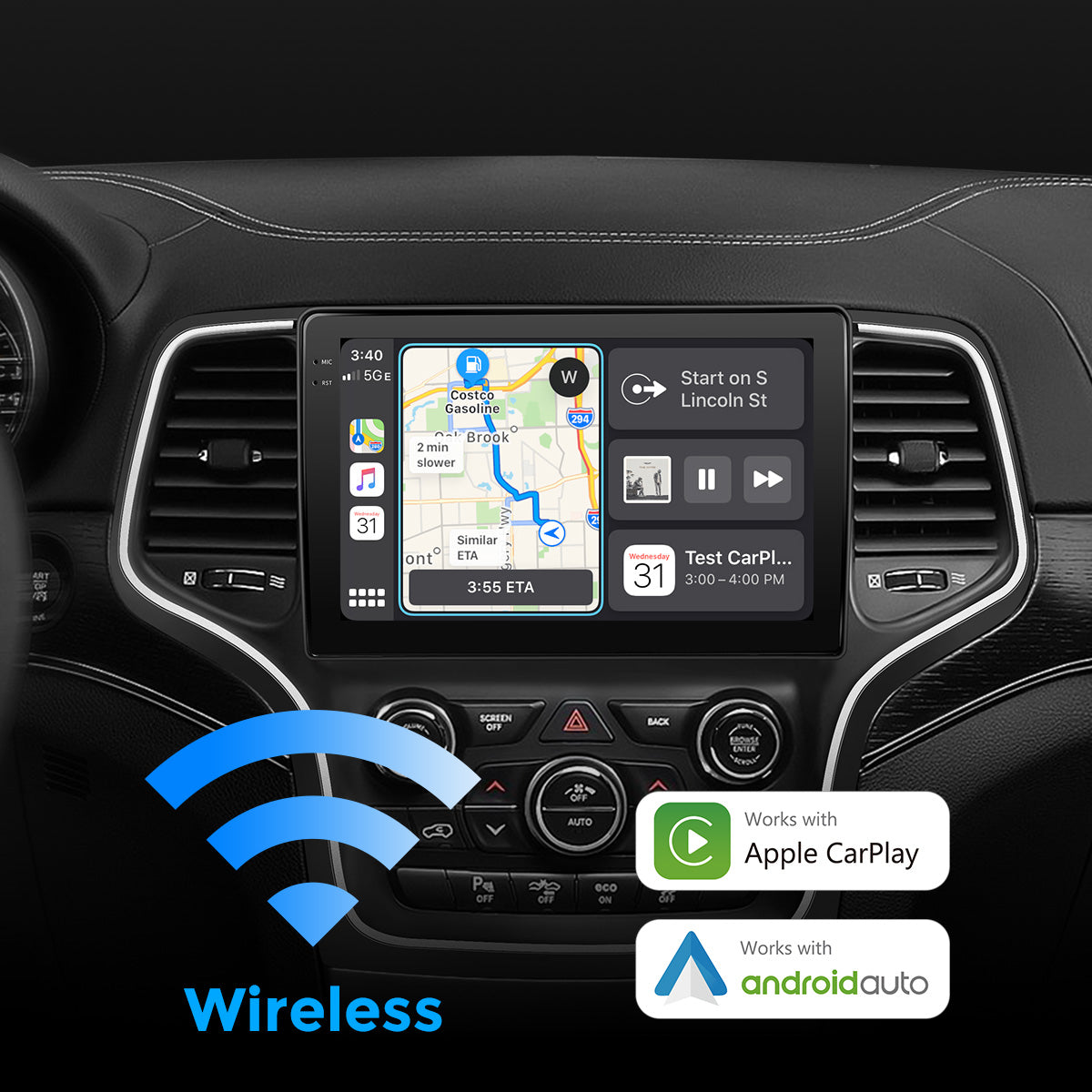 VISION 10.1” Custom-Fit Car Stereo for Jeep Grand Cherokee with
