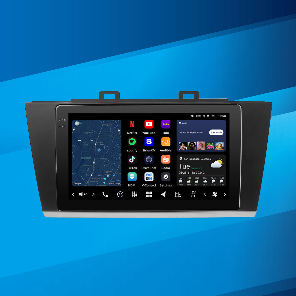 VISION 9” Custom-Fit Car Stereo for Subaru Outback 2015-2017 – VINLAND