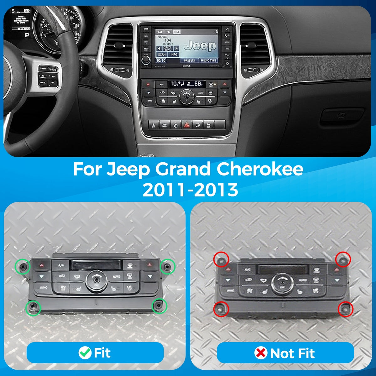 VISION 9” Custom-Fit Car Stereo for Jeep Grand Cherokee 2011-2013